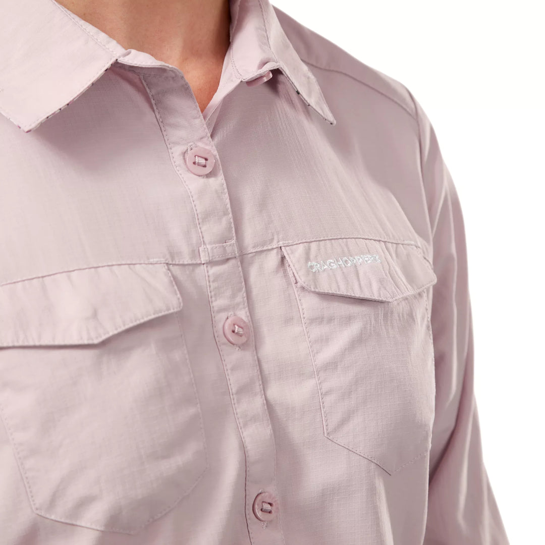 Craghoppers NosiLife Adventure II Long Sleeved Shirt Brushed Lilac