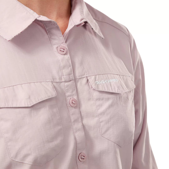 Craghoppers NosiLife Adventure II Long Sleeved Shirt Brushed Lilac