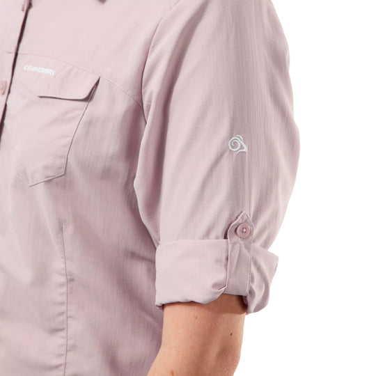 Craghoppers NosiLife Adventure II Long Sleeved Shirt Brushed Lilac
