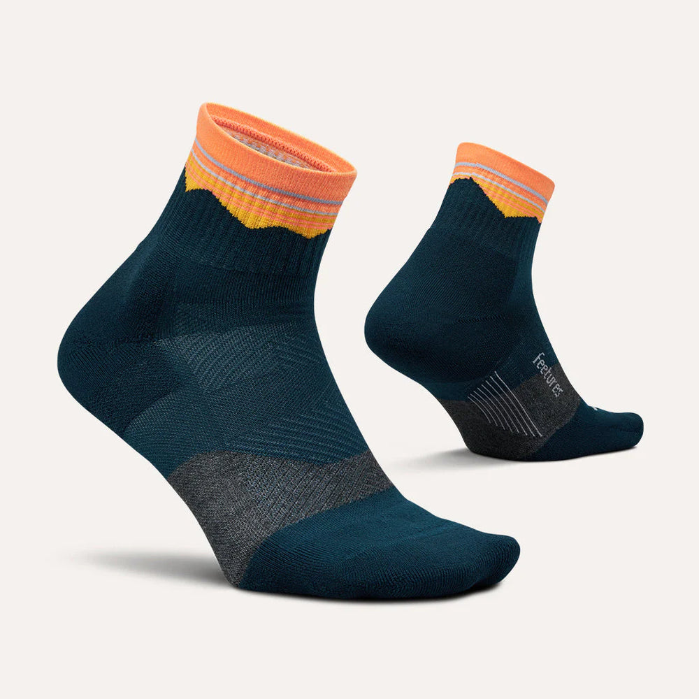 Feetures Elite Trail Max Cushion Quarter Blue Ridge Navy