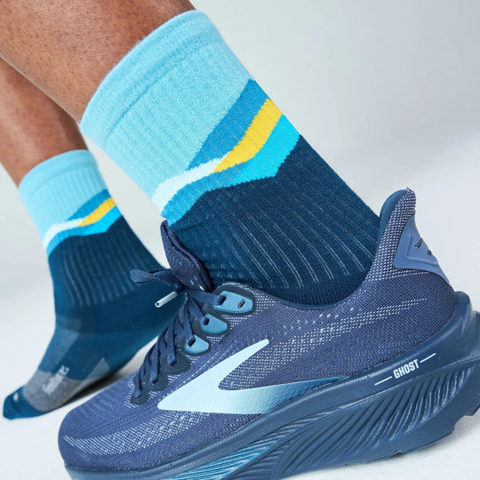 Feetures Trail Max Cushion Mini Crew Mountain High Blue