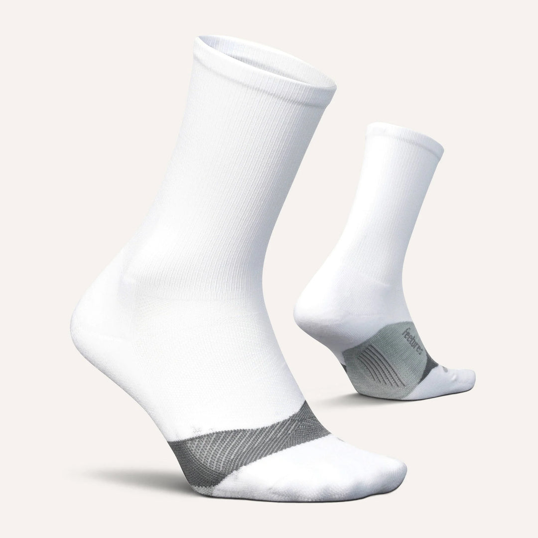 Feetures Elite Light Cushion Mini Crew White