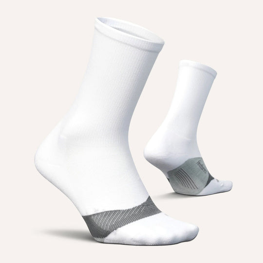 Feetures Elite Light Cushion Mini Crew White