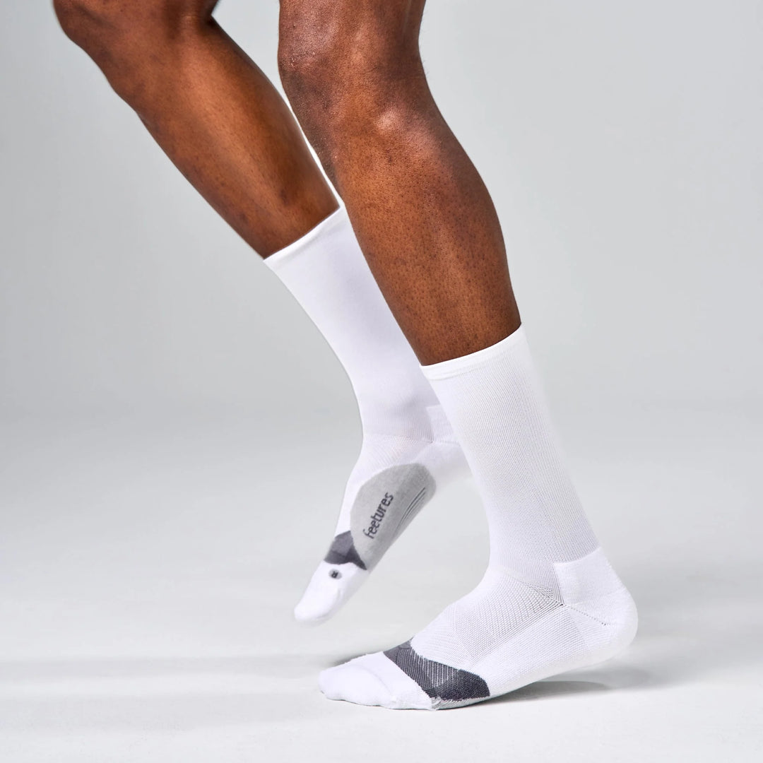 Feetures Elite Light Cushion Mini Crew White