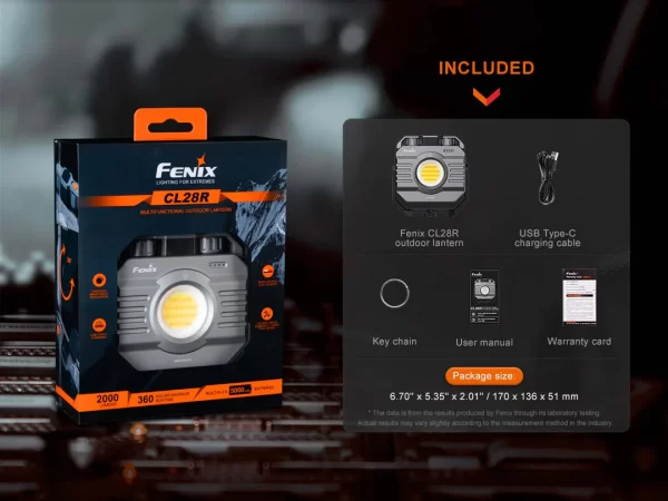 FENIX CL28R Rechargeable Outdoor Lantern (Black)