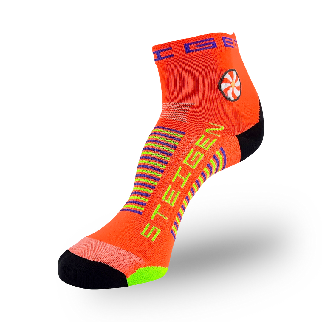 Steigen Goldfish Orange 1/4 Length Running Socks