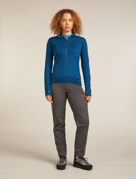 Icebreaker W 300 Merino Descender Long Sleeve Zip Jacket Atlantis