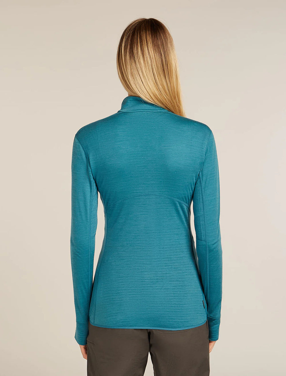 Icebreaker W 200 Merino RealFleece Descender Long Sleeve Half Zip Topaz