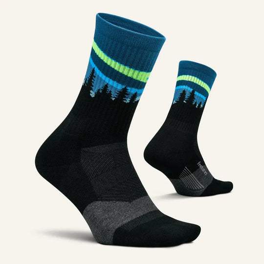 Feetures Trail Max Cushion Mini Crew Blue Aurora