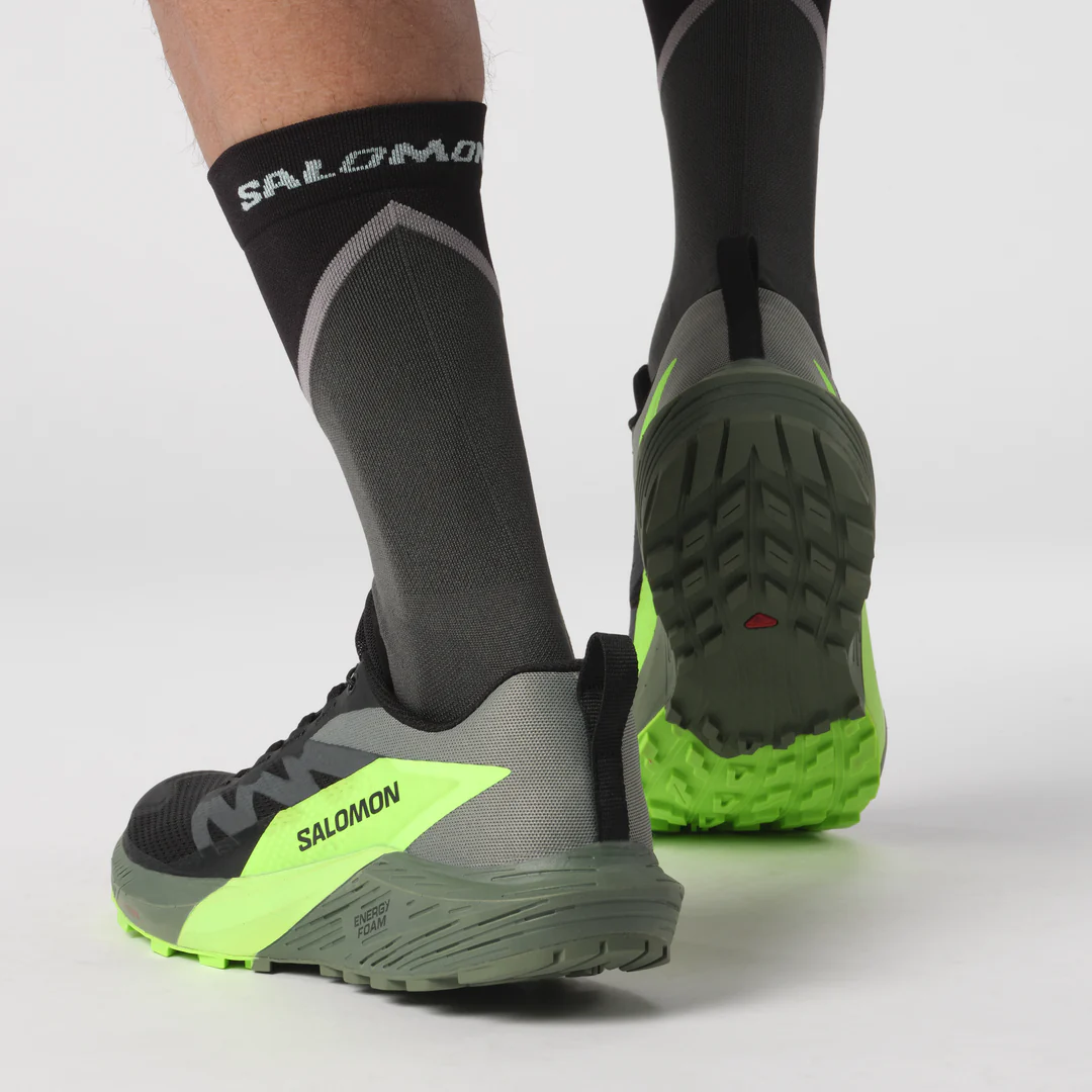 SALOMON SENSE RIDE 5 Black/Laurel Wreath/Green Gecko