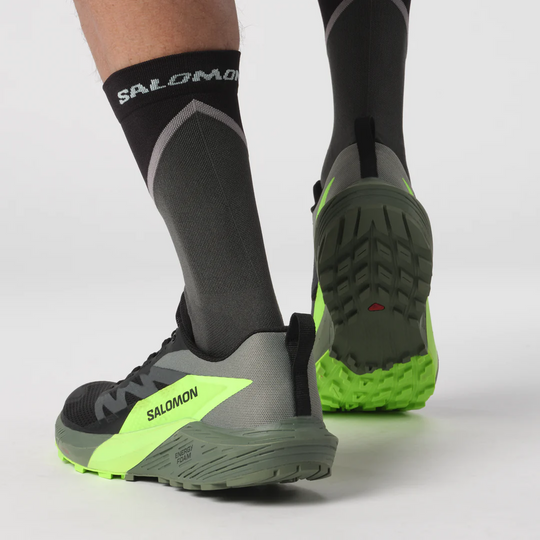 SALOMON SENSE RIDE 5 Black/Laurel Wreath/Green Gecko
