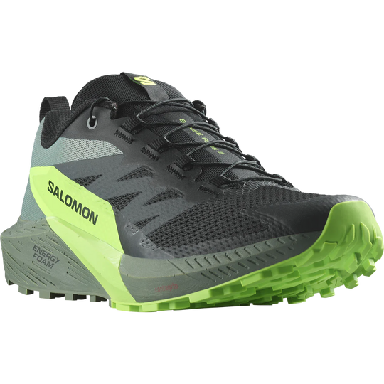 SALOMON SENSE RIDE 5 Black/Laurel Wreath/Green Gecko