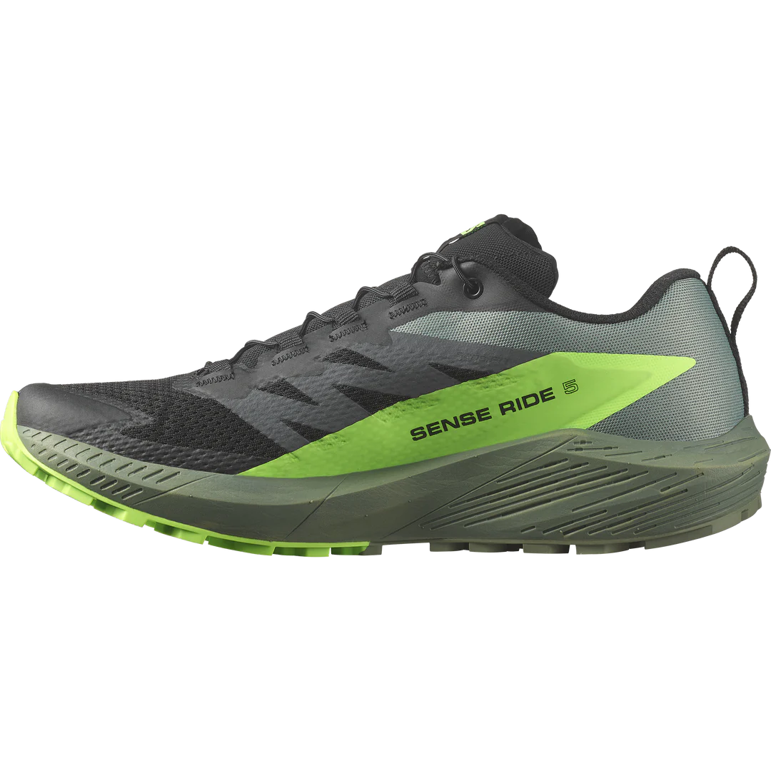 SALOMON SENSE RIDE 5 Black/Laurel Wreath/Green Gecko