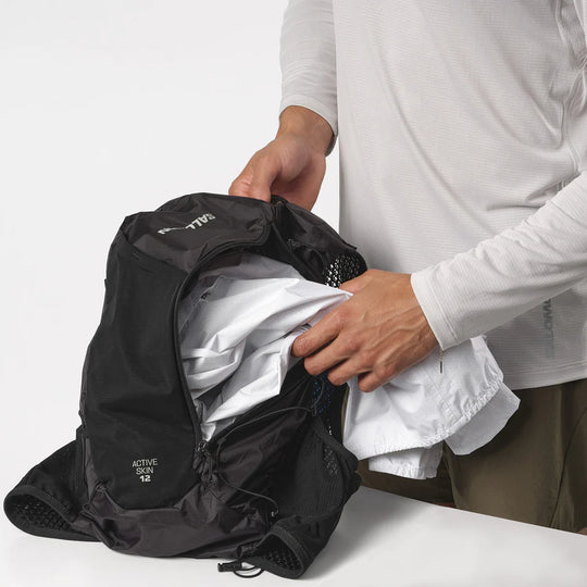 SALOMON Active Skin 12 Black Metal Run Vest