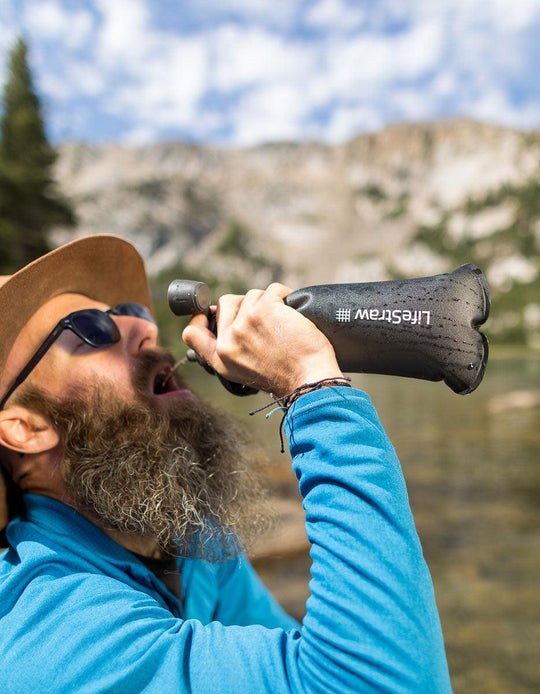 LifeStraw Peak Collapsible Squeeze Bottle 1L Dark Gray