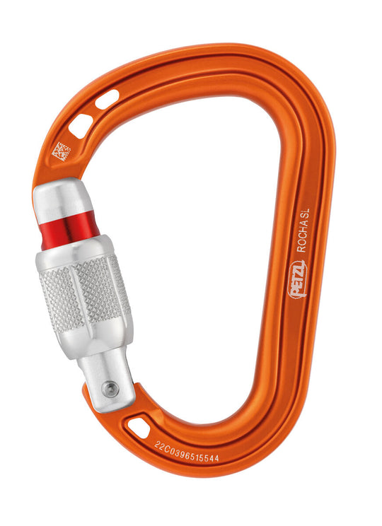 Petzl Rocha Screw Lock Carabiner Orange