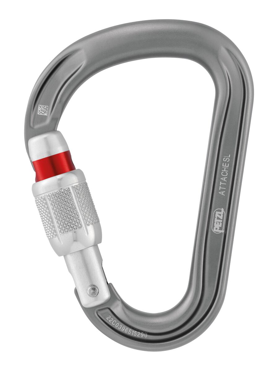 Petzl Attache Screw Lock Carabiner Grey