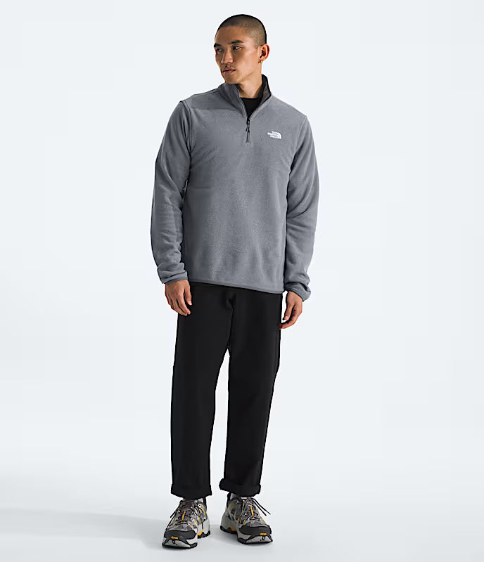 The North Face Mens Glacier Fleece 1/4 Zip Jacket TNF Mid Grey Heather