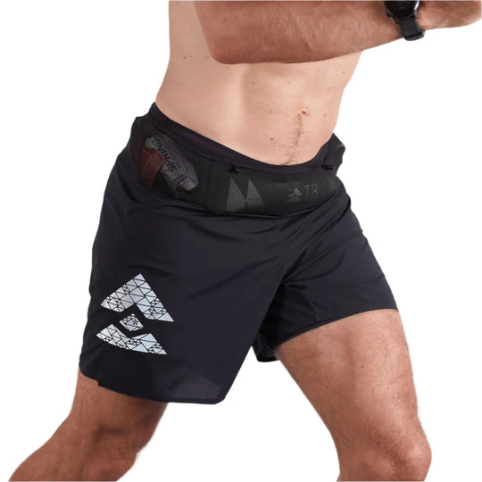 T8 Sherpa Shorts V2 Male Black Silver Logo