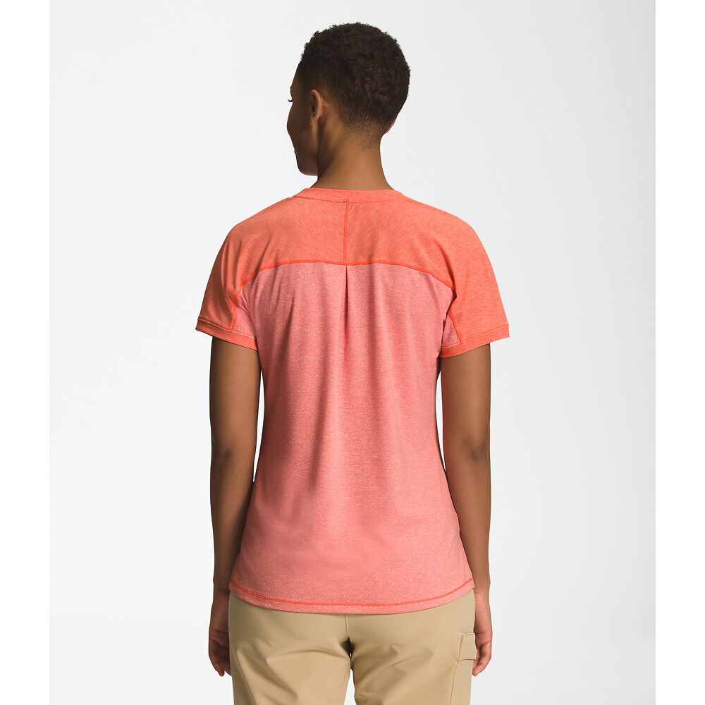 THE NORTH FACE Womens Dawndream Short-Sleeve Shady Retro Orange Heather