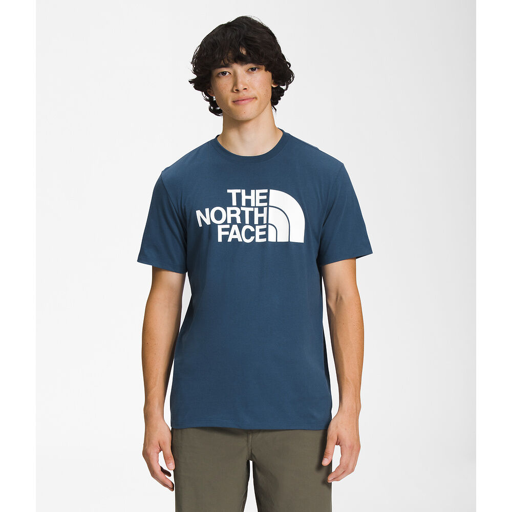 THE NORTH FACE Mens Short-Sleeve Half Dome Tee Shady Blue/TNF White