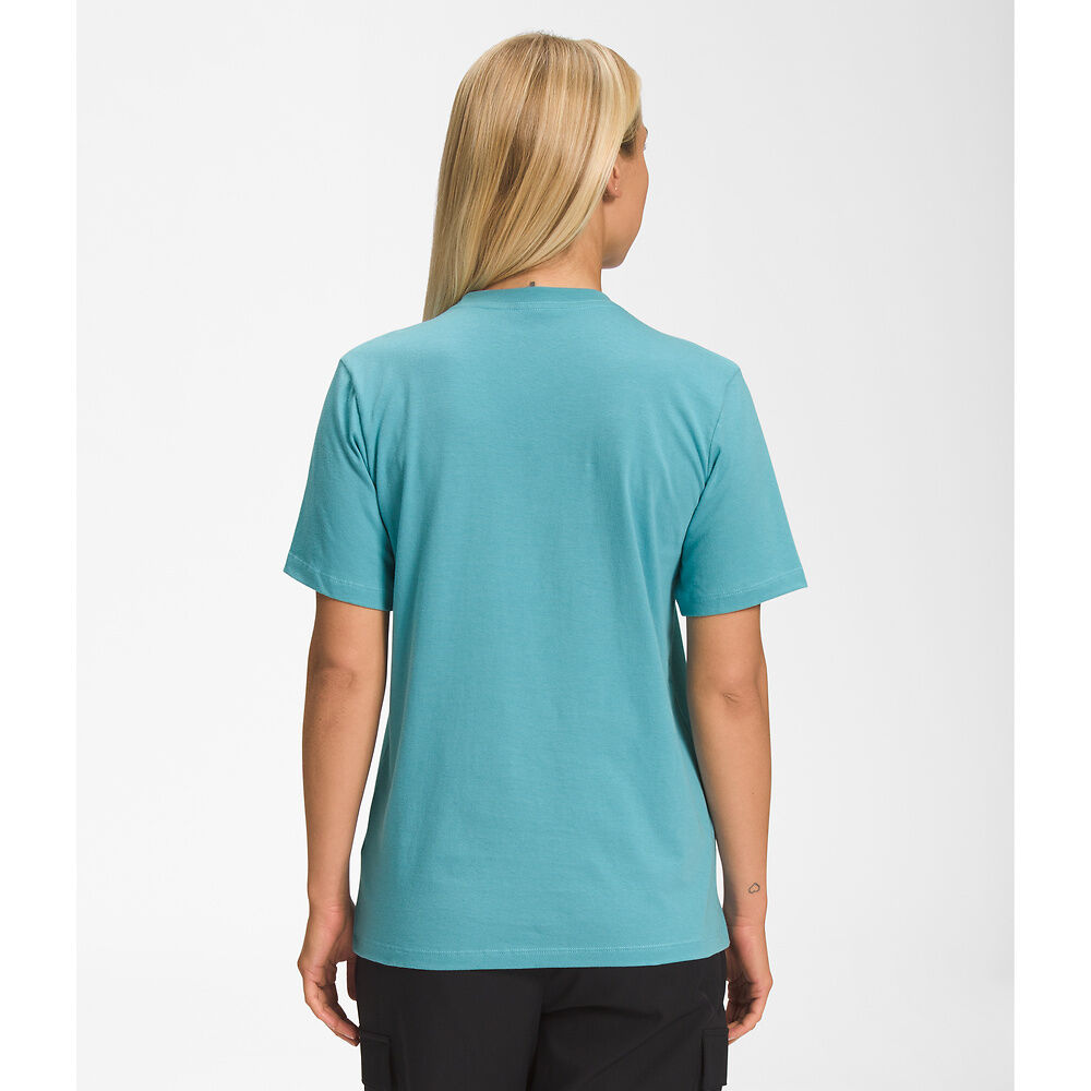 THE NORTH FACE Womens Short-Sleeve Half Dome Tee Reef Waters/Gardenia White