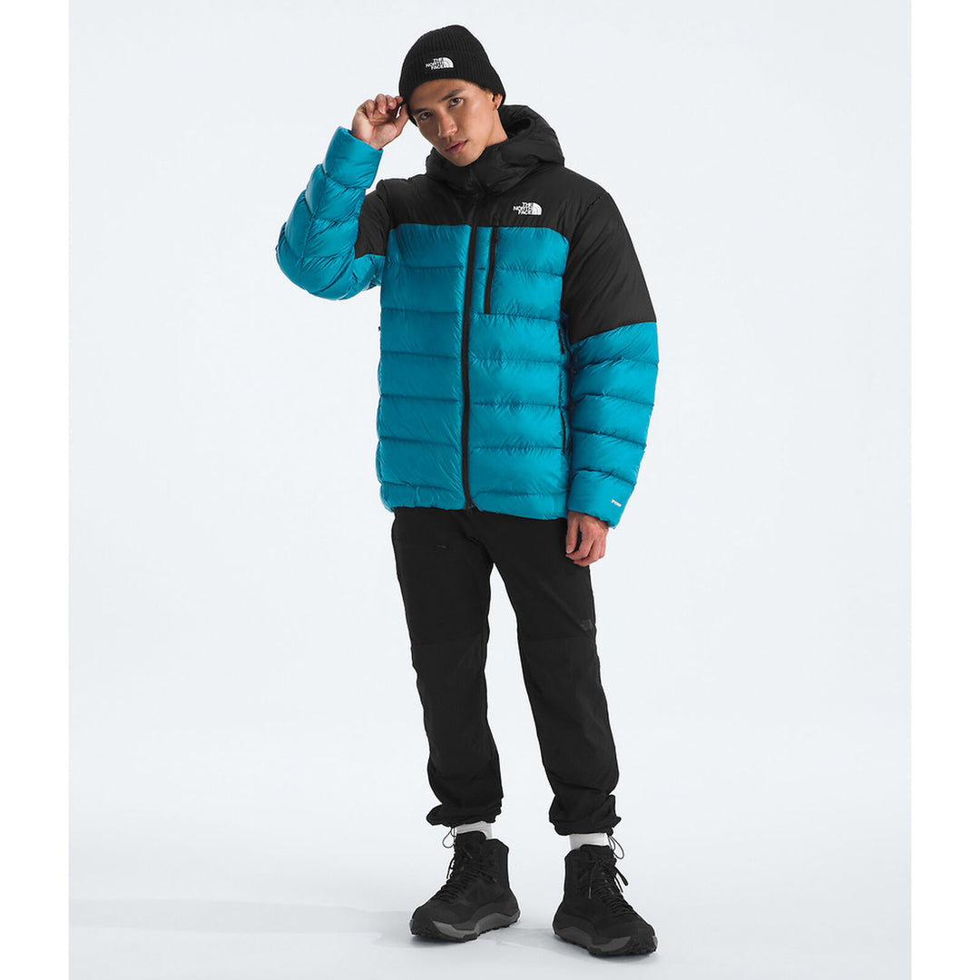 The North Face Mens Kalix Down Hoodie Dusk Blue-TNF Black
