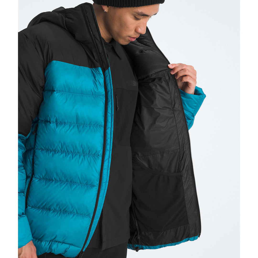 The North Face Mens Kalix Down Hoodie Dusk Blue-TNF Black