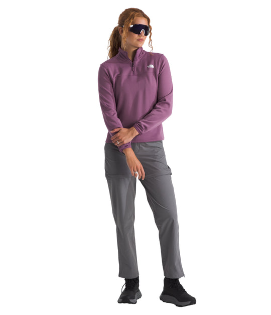 The North Face Womens Cedar Trail Grid Fleece QZ Jacket Chroma Purple