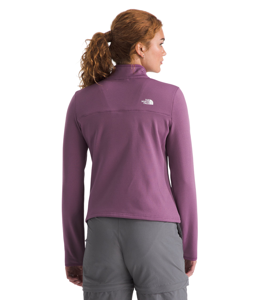The North Face Womens Cedar Trail Grid Fleece QZ Jacket Chroma Purple