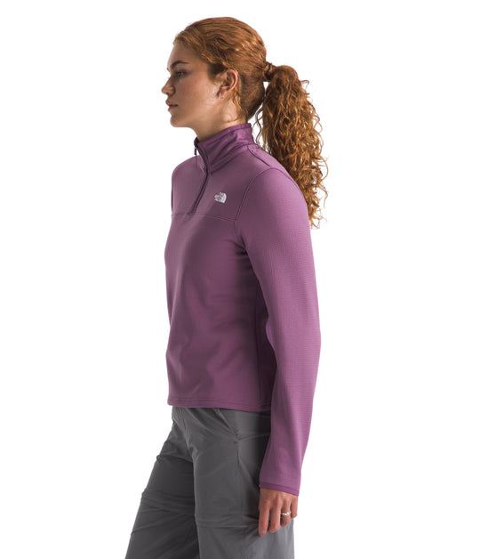The North Face Womens Cedar Trail Grid Fleece QZ Jacket Chroma Purple