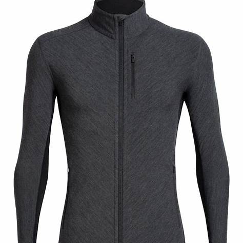 Icebreaker M 300 Merino Descender Long Sleeve Zip Jacket Black
