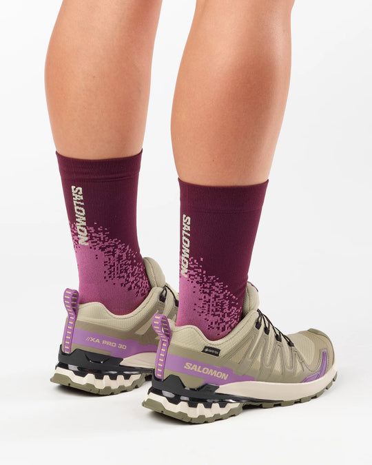 Salomon XA Pro 3D V9 Gore-Tex Womens Hiking Shoe Bog Aloe Concord Grape