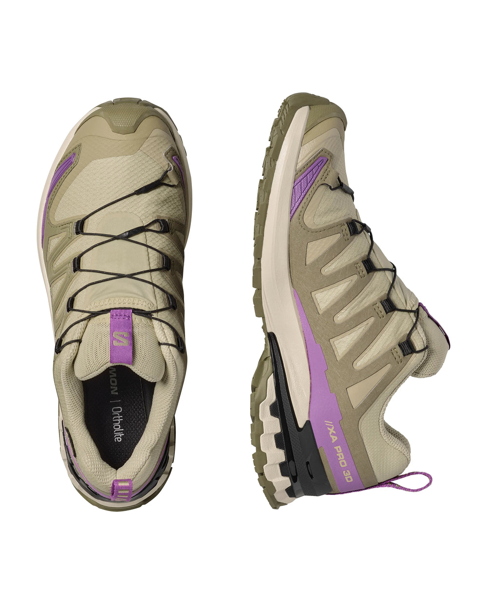 Salomon XA Pro 3D V9 Gore-Tex Womens Hiking Shoe Bog Aloe Concord Grape