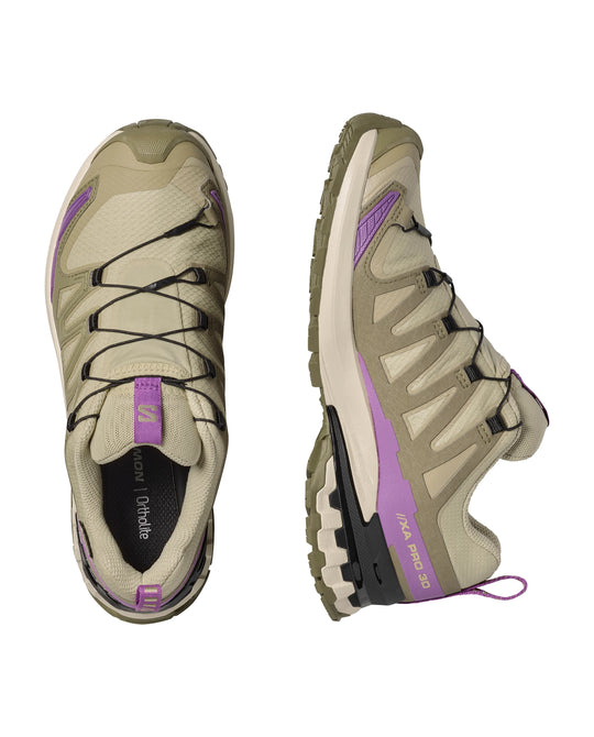 Salomon XA Pro 3D V9 Gore-Tex Womens Hiking Shoe Bog Aloe Concord Grape