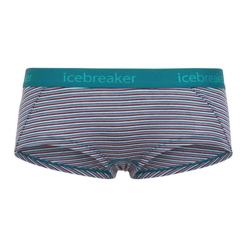 Icebreaker Womens Sprite Hot pants VELVET/DEW/Stripe