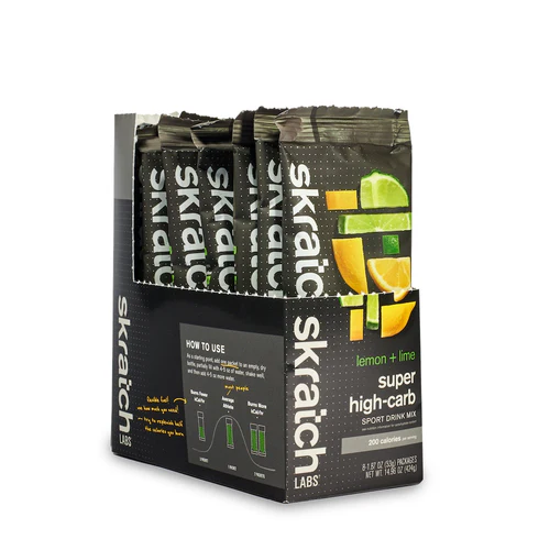 Skratch Super High-Carb Sport Drink Mix Lemons and Limes 53g 8-pack