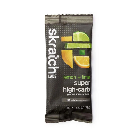 SKRATCH Super High Carb Sport drink Mix, Lemon and Lime 53g Single Serving