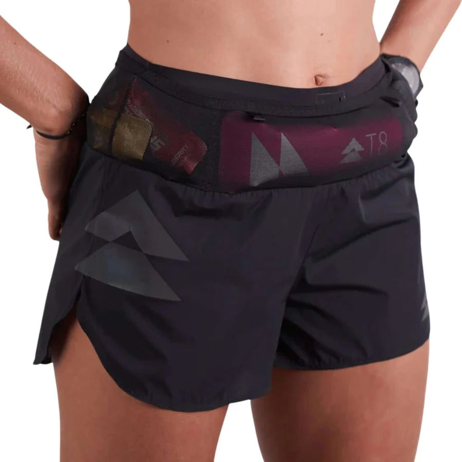 T8 Sherpa Shorts V2 Female Black Silver Logo