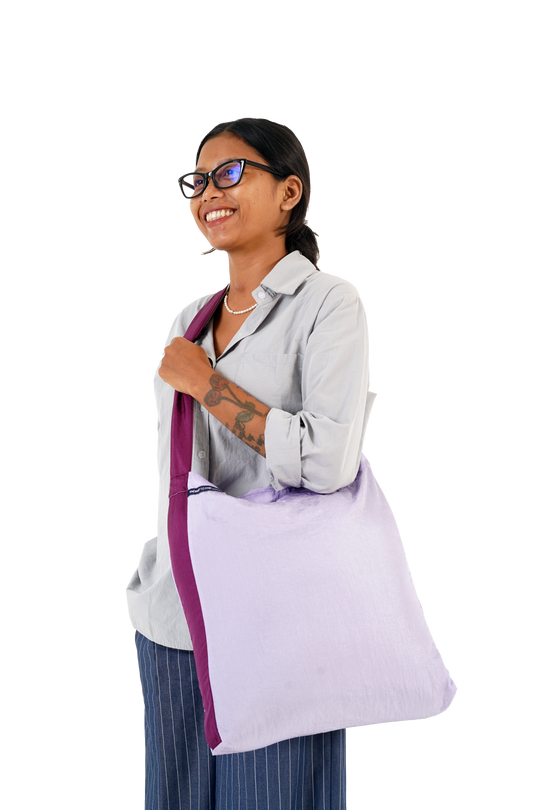 Ticket To The Moon Eco Bag Medium Light Purple / Plum (15L)