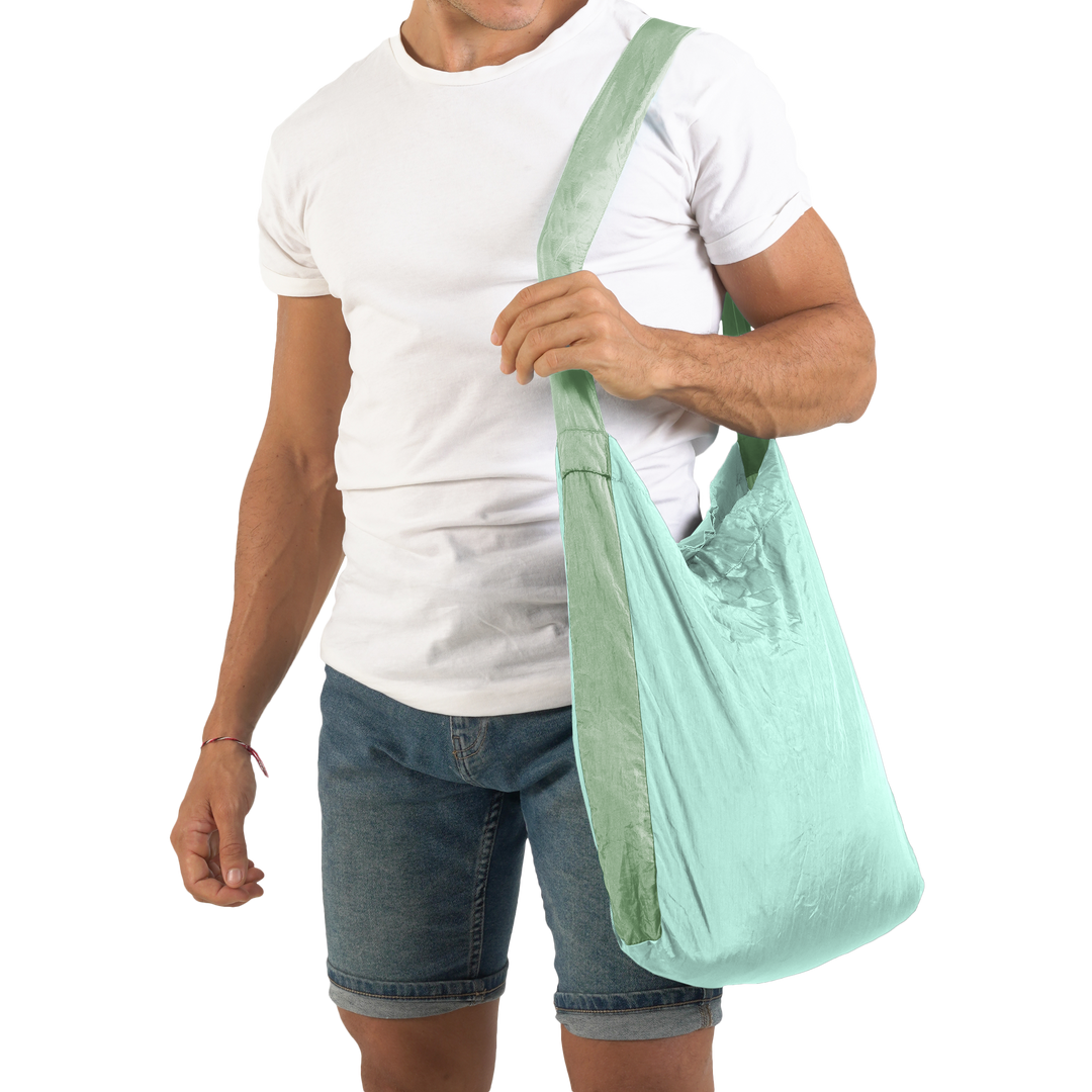 Ticket To The Moon Eco Bag Medium Mint / Jade Green (15L)