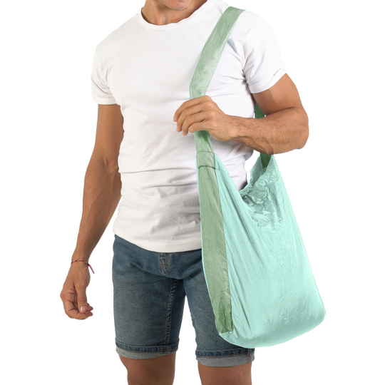 Ticket To The Moon Eco Bag Medium Mint / Jade Green (15L)