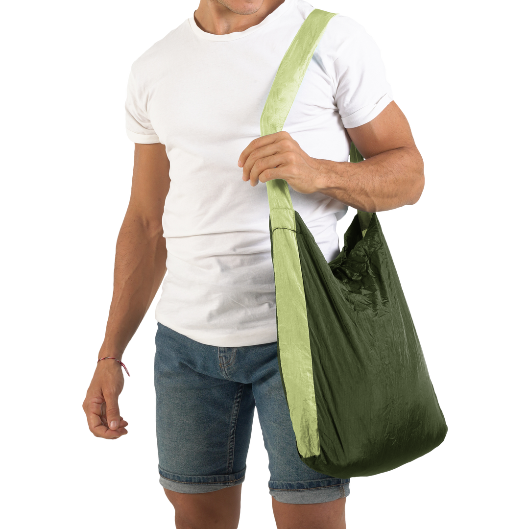 Ticket To The Moon Eco Bag Medium Army Green / Green Apple (15L)