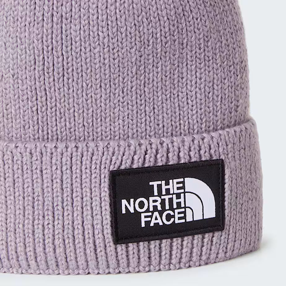 The North Face Logo Box Cuffed Beanie Transcendent Grey