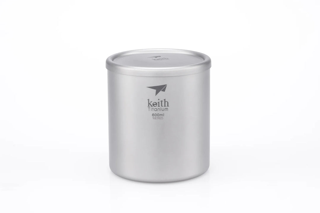 KEITH Double-Wall Titanium Mug with Lid 88x79mm