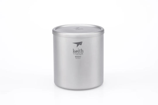 KEITH Double-Wall Titanium Mug with Lid 80x70mm