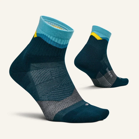 Feetures Trail Max Cushion Quarter Mountain High Blue