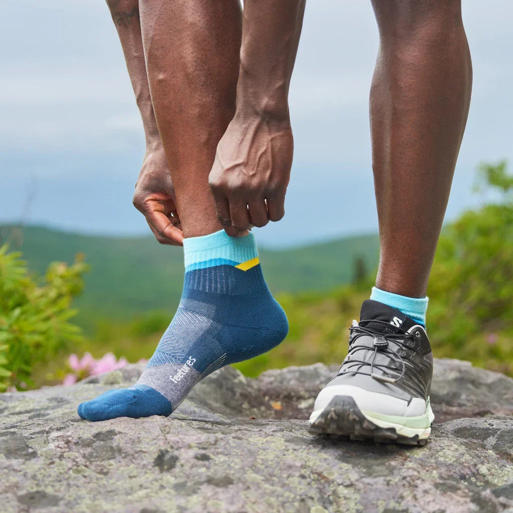 Feetures Trail Max Cushion Quarter Mountain High Blue