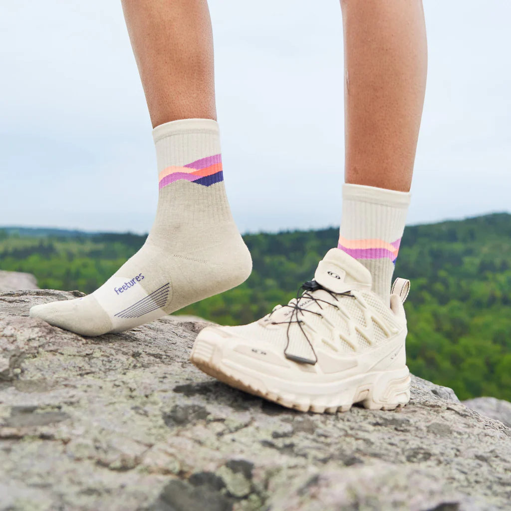 Feetures Trail Max Cushion Mini Crew Mountain High Cream