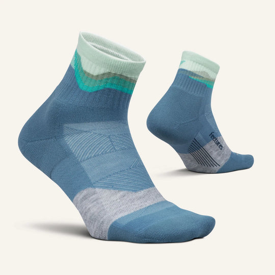 Feetures Trail Max Cushion Quarter Tectonic Blue